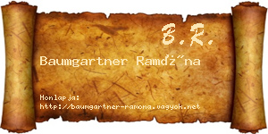Baumgartner Ramóna névjegykártya